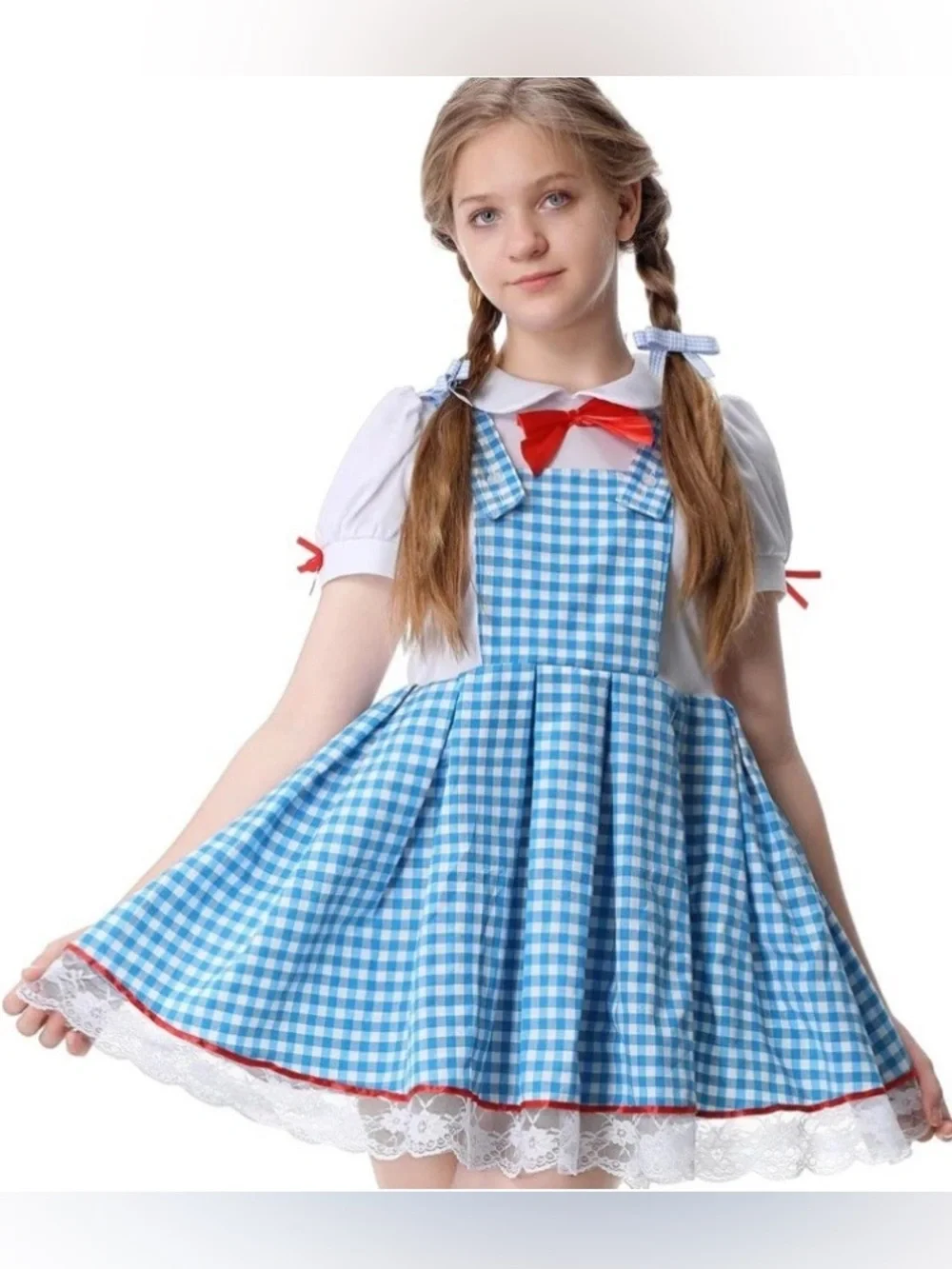 LMYOVE Dorothy Costume, Wizard Of OZ Size Large Girls 10/12 Halloween, Cosplay
